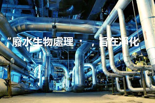 “廢水生物處理，旨在凈化水源，守護碧水藍天”